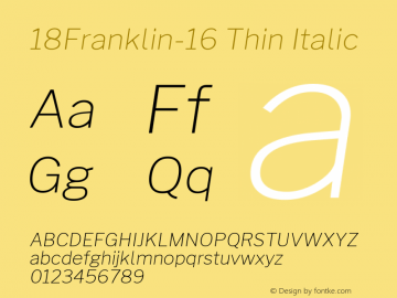 18Franklin-16 Thin Italic Version 1.016图片样张