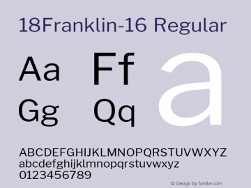 18Franklin-16 Regular Version 0.016图片样张