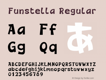 Funstella Regular Version 1.23 Font Sample
