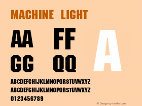Machine Light Macromedia Fontographer 4.1 12/20/97图片样张