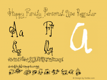 Happy Family Personal Use Regular Version 1.000 Font Sample