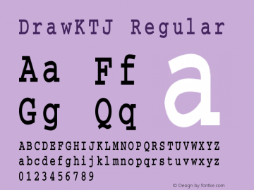 DrawKTJ Regular 1995:1.00 Font Sample