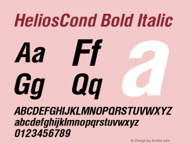 HeliosCond Bold Italic OTF 1.0;PS 004.001;Core 116;AOCW 1.0 161图片样张