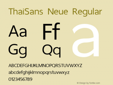 ThaiSans Neue Regular Version 1.00 2012 Font Sample