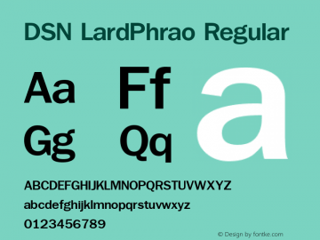 DSN LardPhrao Regular Version 2.1 - January 1998 Font Sample