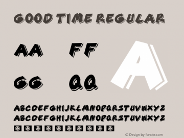 GOOD TIME Regular Unknown Font Sample