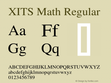 XITS Math Regular Version 1.108图片样张