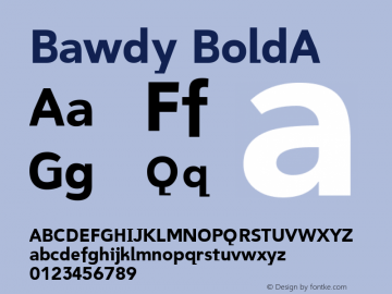 Bawdy BoldA Macromedia Fontographer 4.1 12/19/97 Font Sample