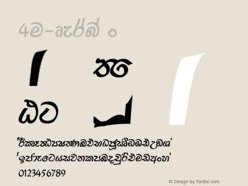 4u-Derana x athula@4u-SOFT 10/10/2003 Font Sample