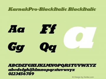 KarnakPro-BlackItalic BlackItalic Version 1.000;com.myfonts.redrooster.karnak-pro.black-italic.wfkit2.3kCq图片样张