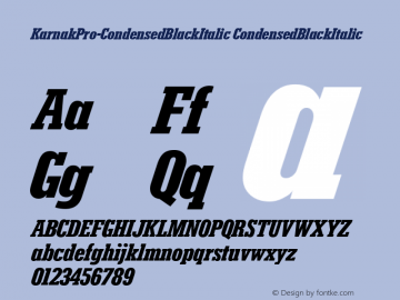 KarnakPro-CondensedBlackItalic CondensedBlackItalic Version 1.000;com.myfonts.easy.redrooster.karnak-pro.cond-black-italic.wfkit2.version.3kCn图片样张