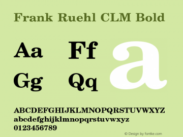 Frank Ruehl CLM Bold Version 0.121图片样张