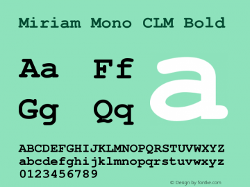 Miriam Mono CLM Bold Version 0.105图片样张