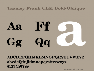 Taamey Frank CLM Bold-Oblique 0.110图片样张