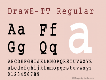 DrawE-TT Regular 1995:1.00 Font Sample