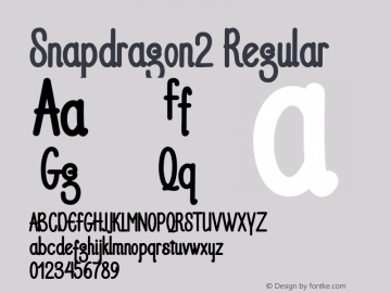 Snapdragon2 Regular Version 1.000 Font Sample