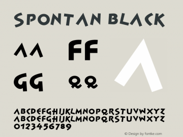 Spontan Black Version 001.000 Font Sample