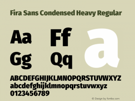 Fira Sans Condensed Heavy Regular Version 4.203;PS 004.203;hotconv 1.0.88;makeotf.lib2.5.64775; ttfautohint (v1.4.1)图片样张