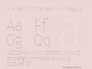 Fira Sans Condensed Four Regular Version 4.203;PS 004.203;hotconv 1.0.88;makeotf.lib2.5.64775; ttfautohint (v1.4.1)图片样张