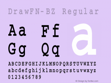 DrawFN-BZ Regular 1995:1.00 Font Sample