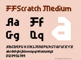 FFScratch Medium Version 001.001 Font Sample