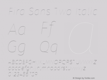 Fira Sans Two Italic Version 4.203;PS 004.203;hotconv 1.0.88;makeotf.lib2.5.64775; ttfautohint (v1.4.1)图片样张