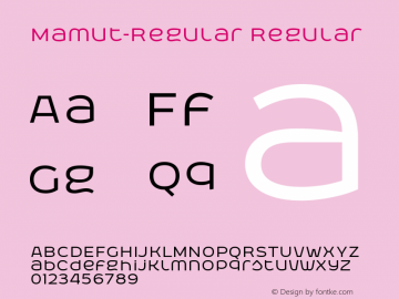 Mamut-Regular Regular Version 001.000;com.myfonts.easy.totem.mamut.regular.wfkit2.version.4qd3 Font Sample