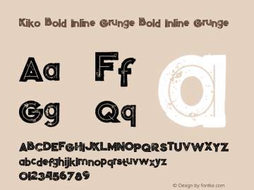 Kiko Bold Inline Grunge Bold Inline Grunge Version 1.000 Font Sample