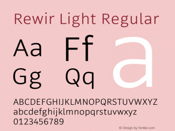 Rewir Light Regular Version 1.000图片样张