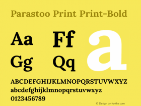 Parastoo Print Print-Bold Version 1.0.0-alpha1图片样张