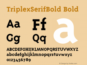 TriplexSerifBold Bold Version 1.00图片样张