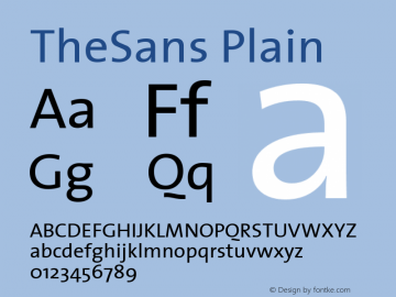 TheSans Plain Macromedia Fontographer 4.1 12/26/97图片样张