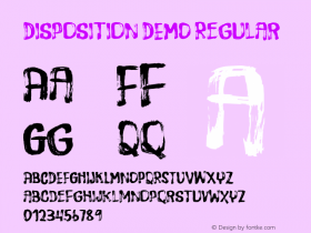 Disposition DEMO Regular Version 1.000 Font Sample