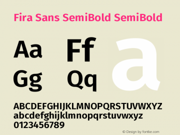 Fira Sans SemiBold SemiBold Version 004.203图片样张