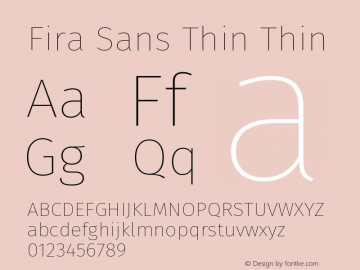 Fira Sans Thin Thin Version 004.203图片样张