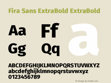 Fira Sans ExtraBold ExtraBold Version 004.203图片样张