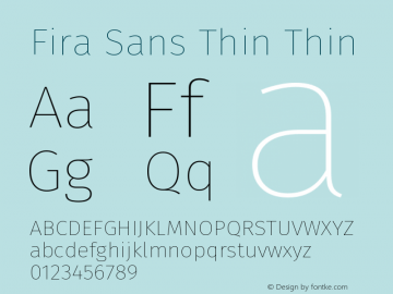 Fira Sans Thin Thin Version 004.203图片样张