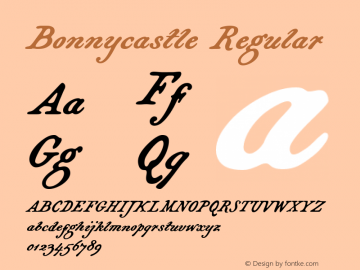 Bonnycastle Regular Version 1.000 Font Sample