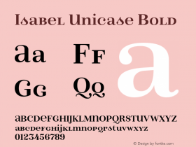 Isabel Unicase Bold Version 1.000 Font Sample