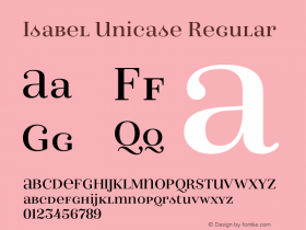 Isabel Unicase Regular Version 1.000 Font Sample