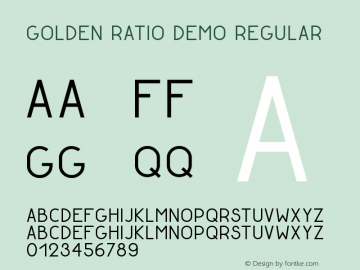 Golden Ratio Demo Regular Version 001.000图片样张