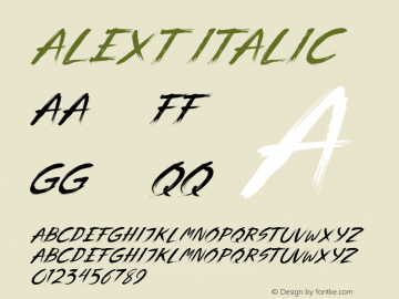 Alext Italic 1.000图片样张