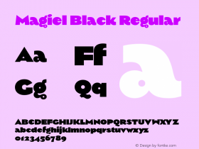 Magiel Black Regular Version 1.000;PS 001.000;hotconv 1.0.88;makeotf.lib2.5.64775图片样张