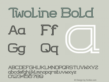 Twoline Bold Version 1.000 Font Sample