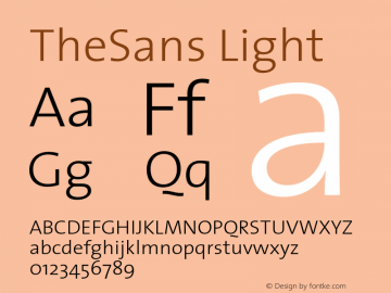TheSans Light 1.0图片样张
