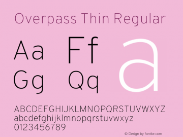 Overpass Thin Regular Version 3.000;DELV;Overpass图片样张