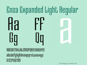 Enza Expanded Light Regular Version 1.000图片样张
