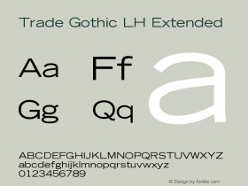 Trade Gothic LH Extended Version 001.000图片样张