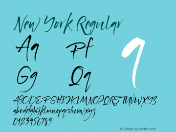 New York Regular Version 1.000 Font Sample