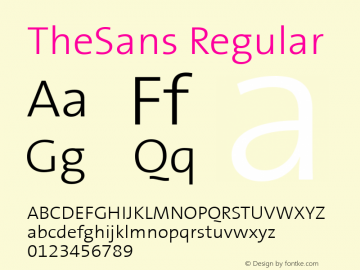 TheSans Regular Version 001.000图片样张